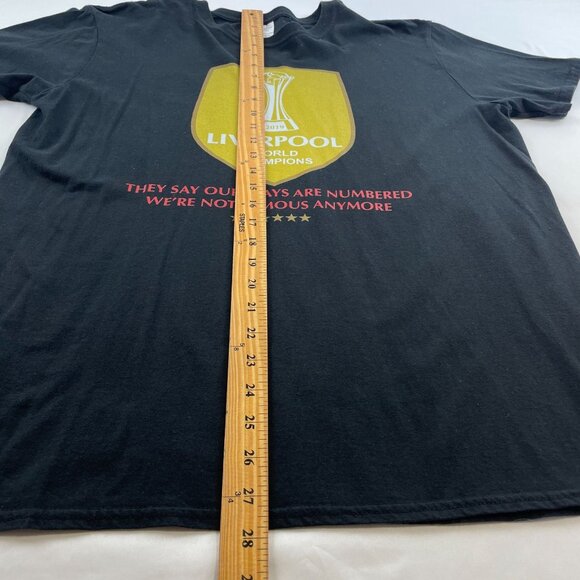 Liverpool FC World Champions 2019 Short Sleeve Tee Black Gildan Sz Lg - Picture 6 of 7